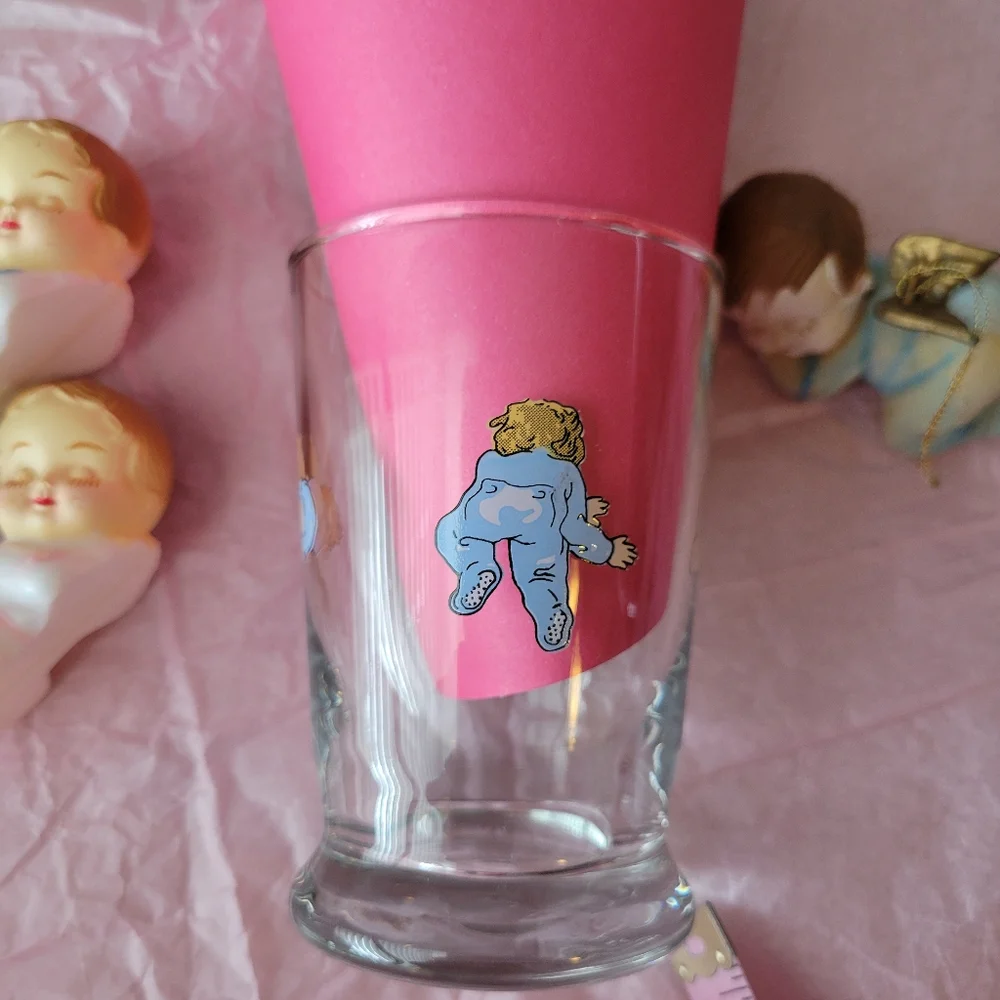 Adorable Nicole Miller ~ Fishs Eddy Baby Drinking Glass ~ Cute Baby Shower Décor
